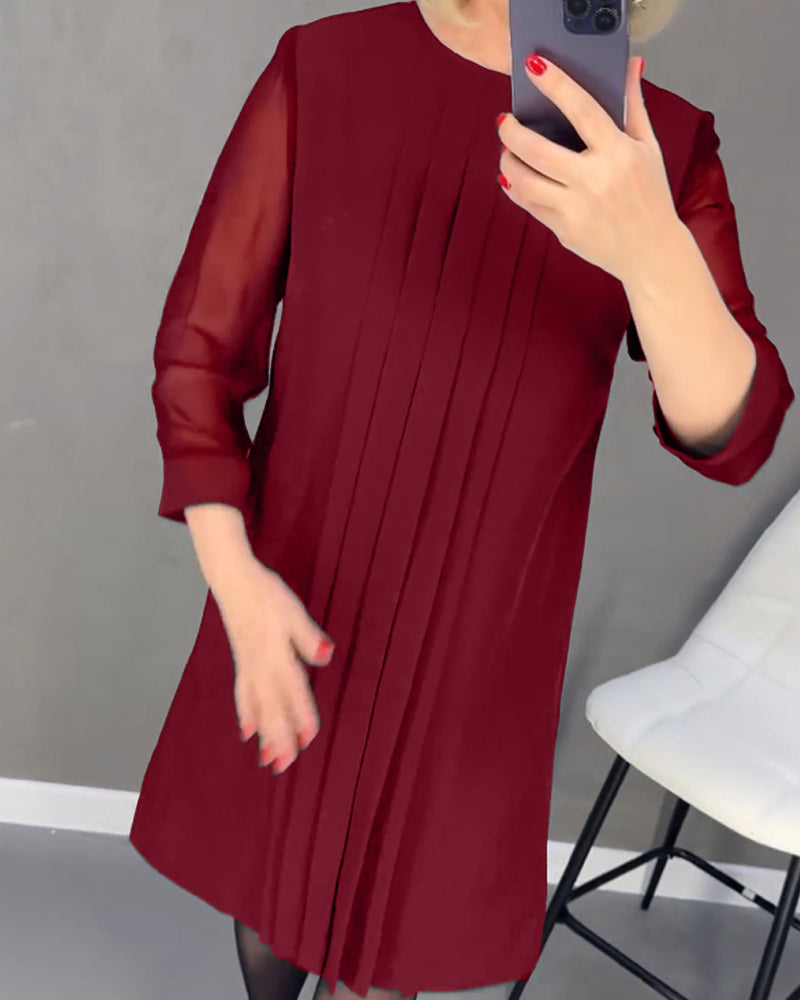 Elegantes Shiftkleid mit Mesh-Details – Gabrielle