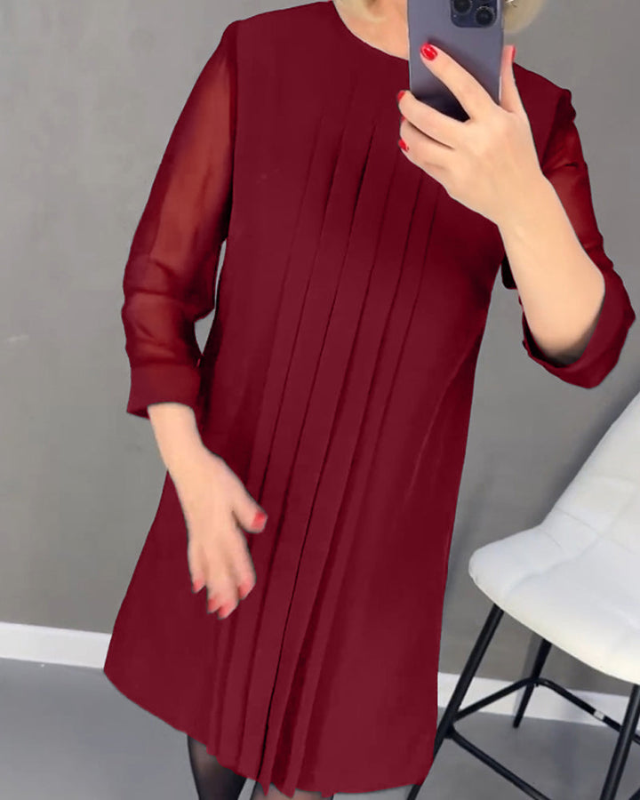 Elegantes Shiftkleid mit Mesh-Details – Gabrielle