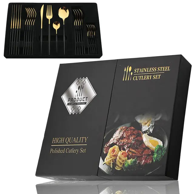 24-piece stainless steel cutlery set – Aurinox