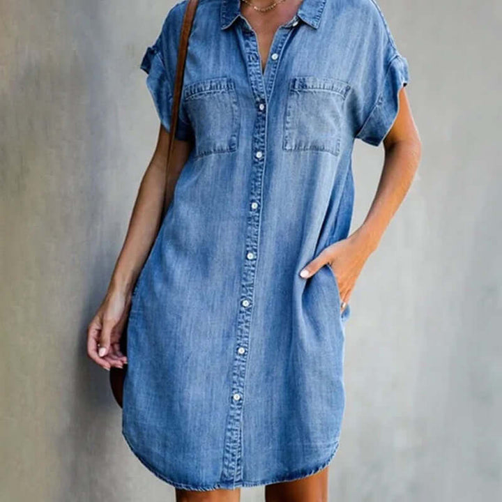 Trendy Denim Dress - Maeve