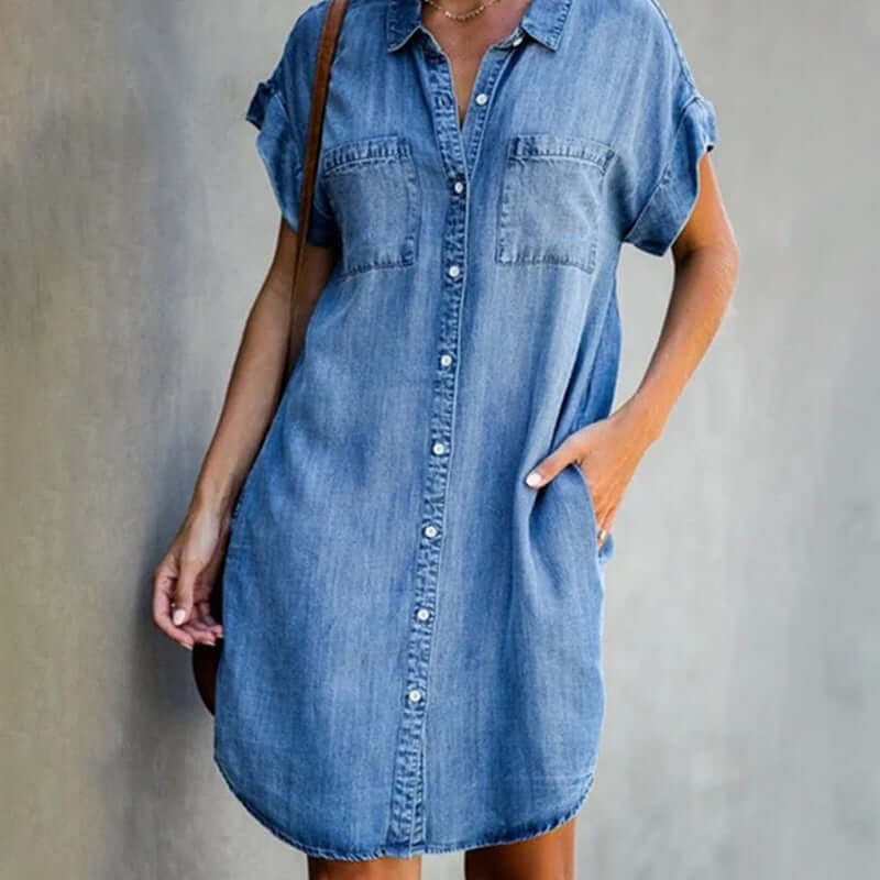 Trendy Denim Dress - Maeve