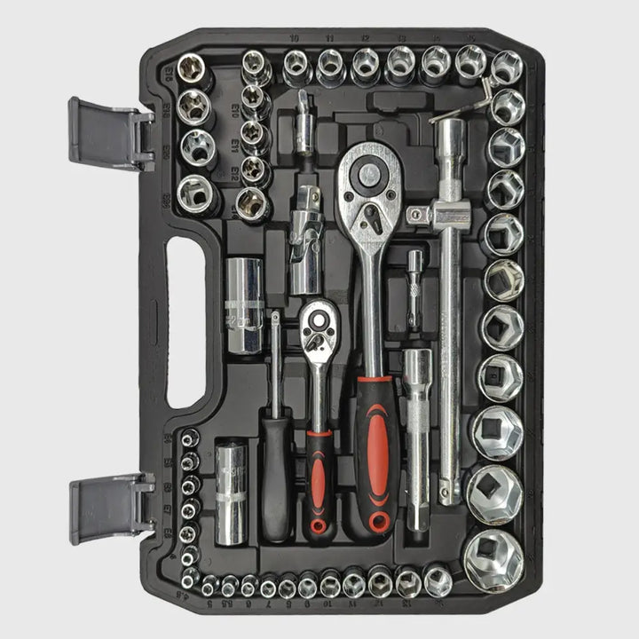 108-teiliges Ratschen-Schlüsselset aus Chrom-Vanadium – TorqueMaster
