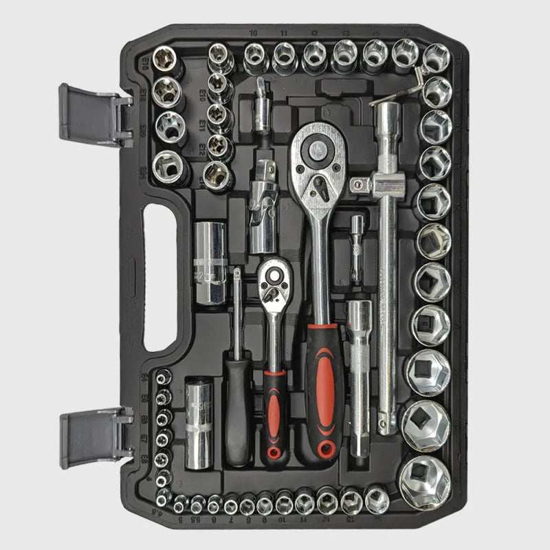 108-teiliges Ratschen-Schlüsselset aus Chrom-Vanadium – TorqueMaster