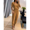 Trendiger Damen Jumpsuit mit Kurzarm & weitem Bein – Alina