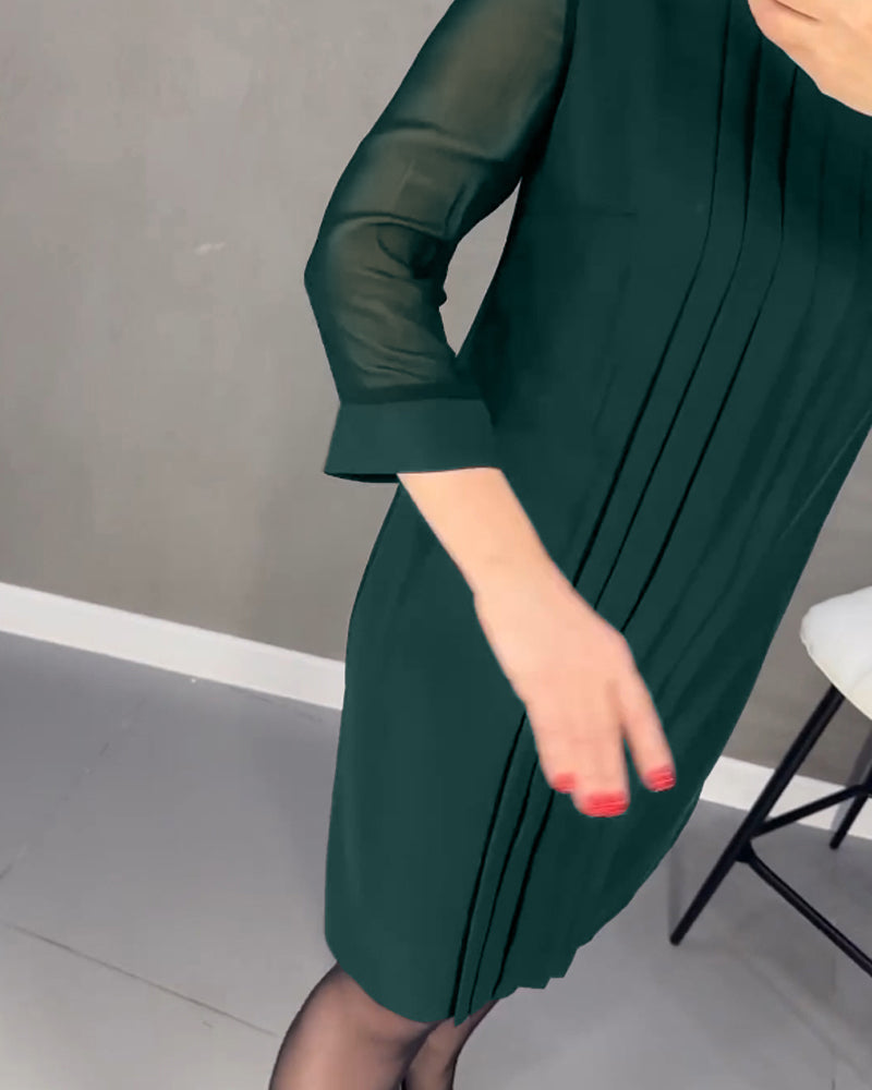 Elegantes Shiftkleid mit Mesh-Details – Gabrielle