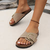 Sommerliche Damen Kork-Sandalen mit Schnalle – Karla