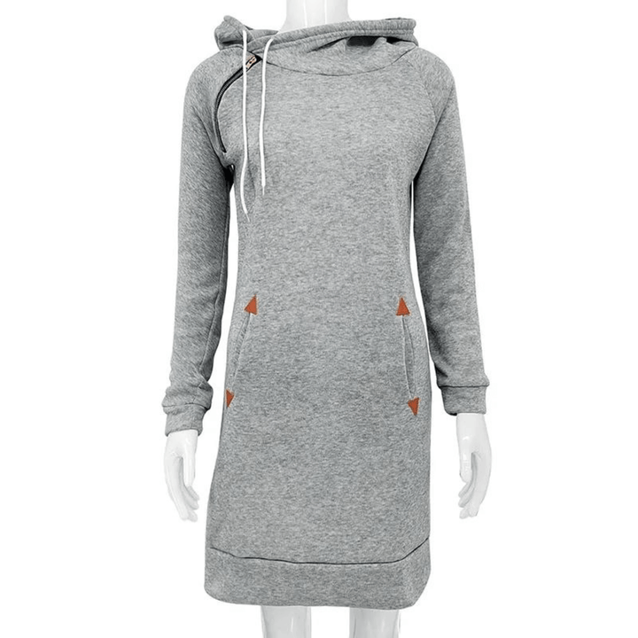 Kapuzen-Sweatkleid mit Taschen – Isabella