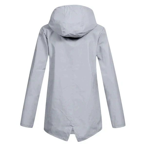 Trendy Women's Rain Jacket with Hood - Liora