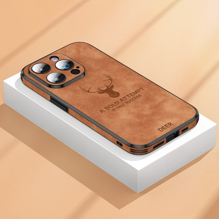 Luxe Hirschleder iPhone Hülle - Veltro