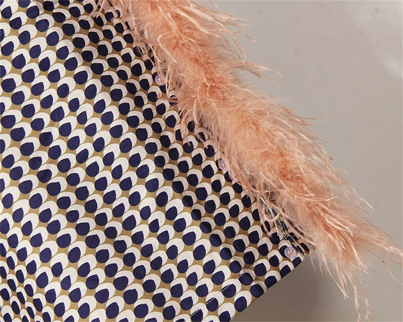 Two-piece chiffon summer outfit with belt and skirt – Maurelle