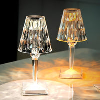 Kristall-Tischlampe mit Touch-Bedienung - LumeCrystal