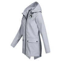 Trendy Women's Rain Jacket with Hood - Liora
