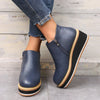 Trendige Damen Stiefeletten mit Reißverschluss und Plateau - Alessia