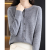 Damen Rundhals-Cardigan – Amalia Herbstzauber