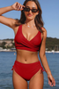 Bunte Bikini mit Kordelzug und Twist-Detail – Zaraï
