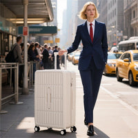 Flughafen-zugelassenes 55 cm Handgepäck mit 3:7-Aufteilung und dreiteiliger PC-Hartschale