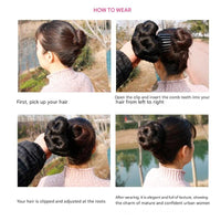 Flower-shaped Hair Clip with Hair Extension – Fiora