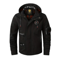 Herren Outdoorjacke wasserdicht mit Kapuze & karierter Fütterung – Jorrit
