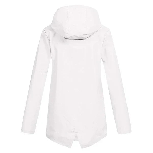 Trendy Women's Rain Jacket with Hood - Liora