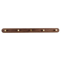 Wall-mounted wooden coat rack with brass hooks - LignaHook