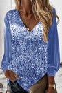 Schlichte Damen Glitzerbluse – Elodie