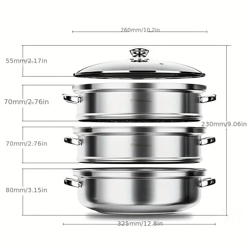 3-layer steam cooker – NutriSteam