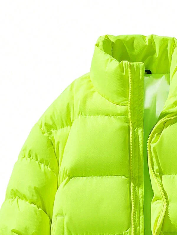 Oversize Fluoreszierende Herren-Winterjacke – Vigoro