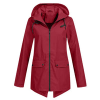 Trendy Women's Rain Jacket with Hood - Liora