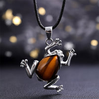 Natürliche Kristall-Frosch-Meditationskette – Gaia