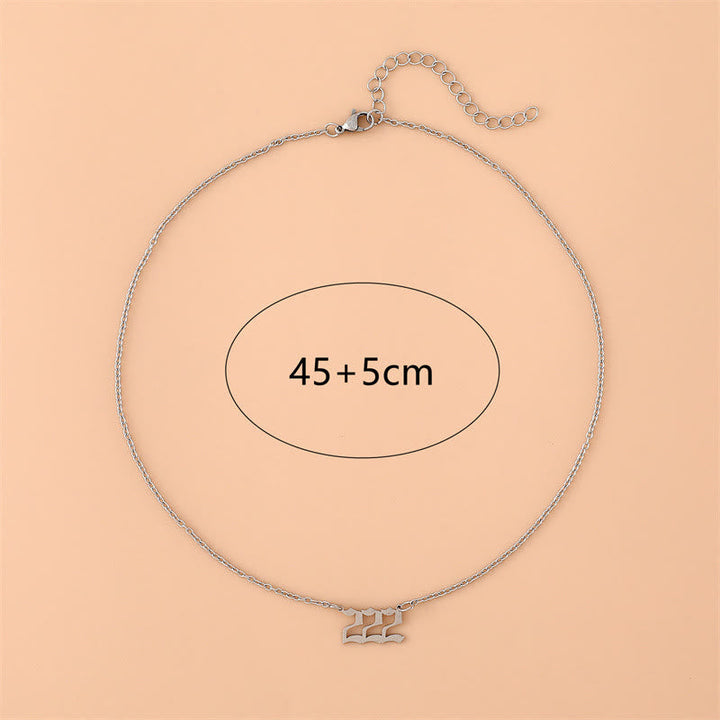 Engelszahlen-Halskette aus Edelstahl – Celestia