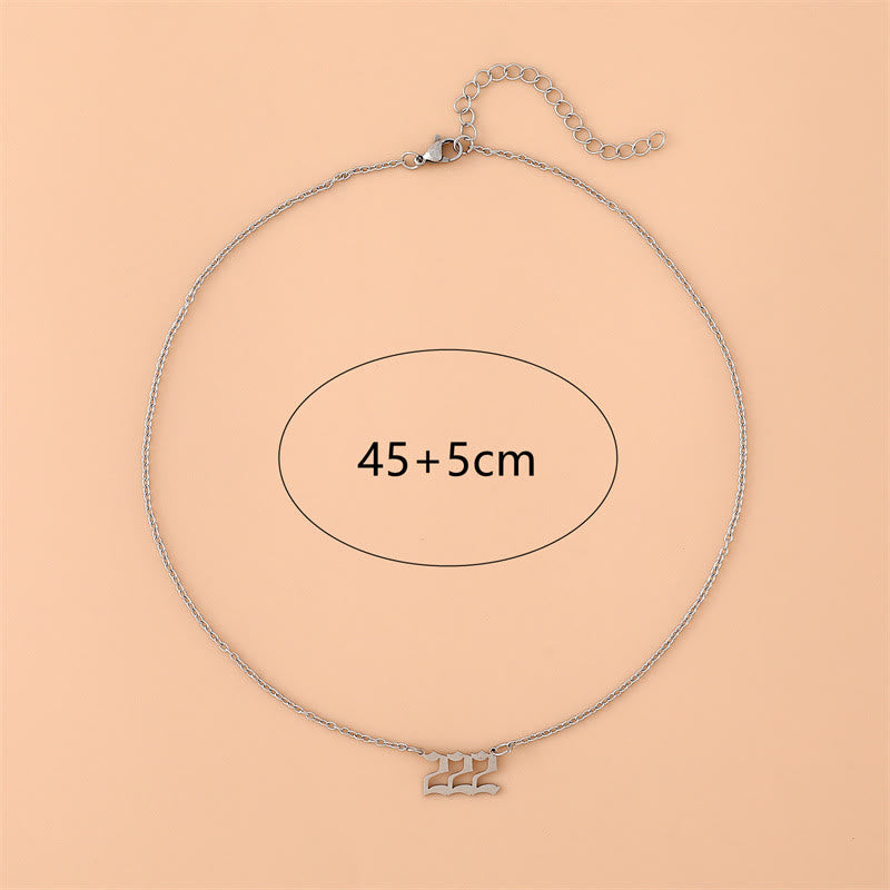 Engelszahlen-Halskette aus Edelstahl – Celestia