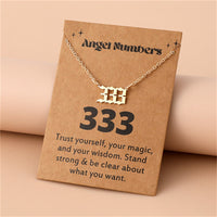 Engelszahlen-Halskette aus Edelstahl – Celestia