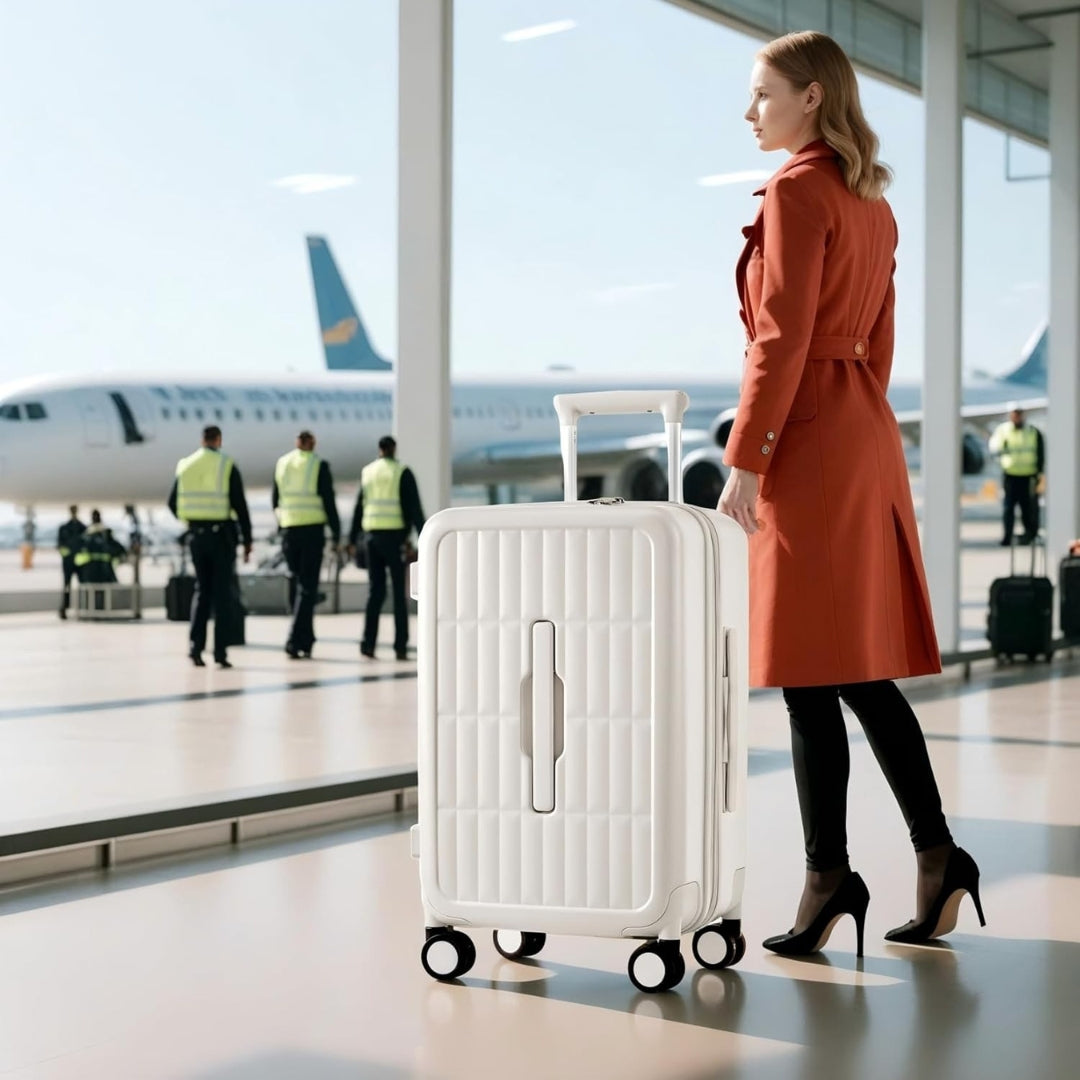 Flughafen-zugelassenes 55 cm Handgepäck mit 3:7-Aufteilung und dreiteiliger PC-Hartschale