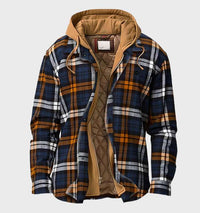Warme Herrenjacke mit Muster & Kapuze – HeatStyle