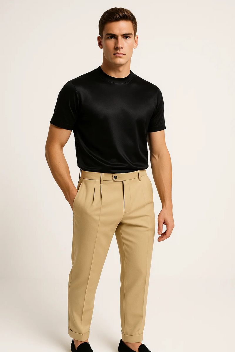 Stilvolles Herren T-Shirt aus mercerisierter Baumwolle – Dario