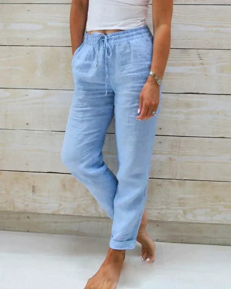 Stylische Leinenhose für Frauen – Selina
