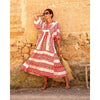 Bedrucktes Maxikleid mit Taillenbund – Aurelia