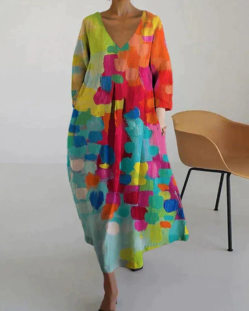 Bunte Bedruckte Kleid - Yara