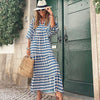 Bedrucktes Maxikleid mit Taillenbund – Aurelia