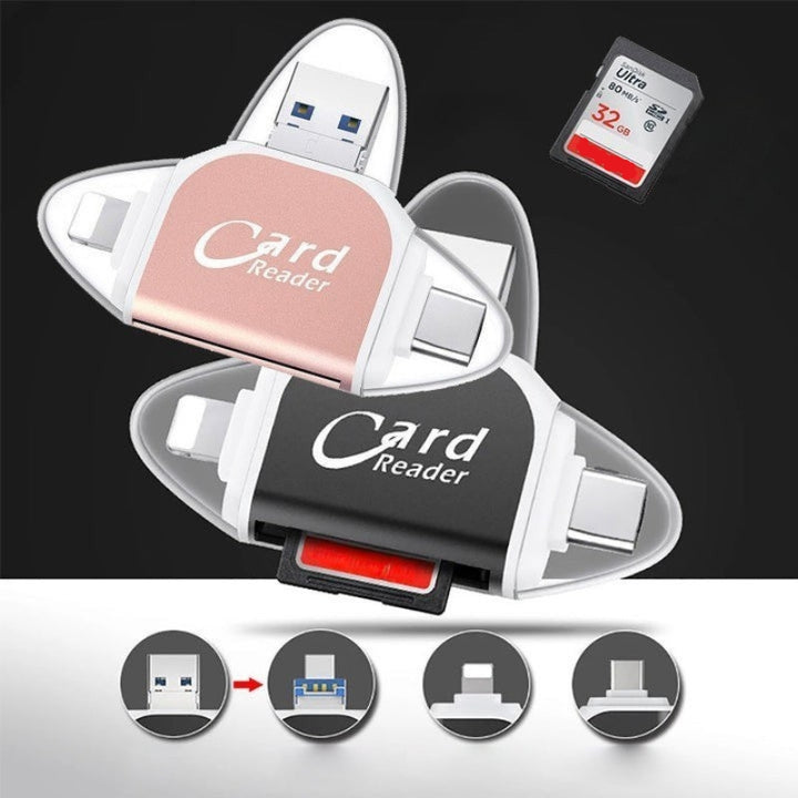 4-in-1 SD & TF Card Reader - FlexPort