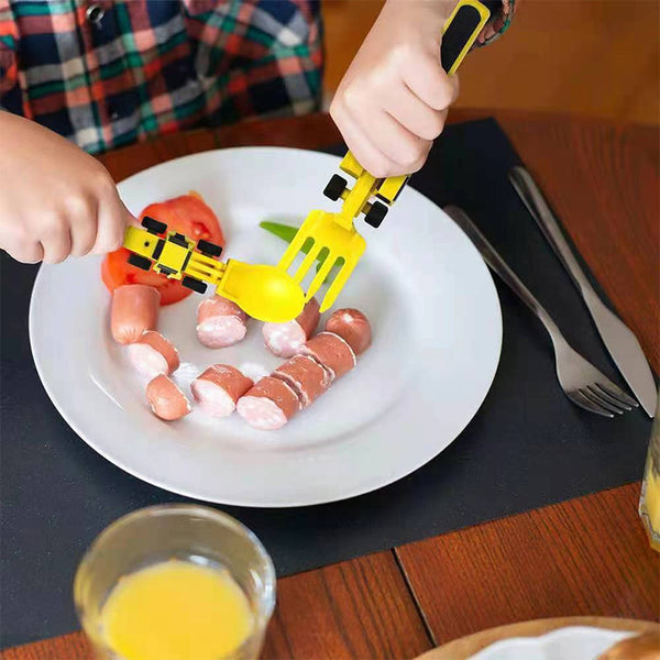 Bulldozer Kinderbesteck Set - ConstructoFork