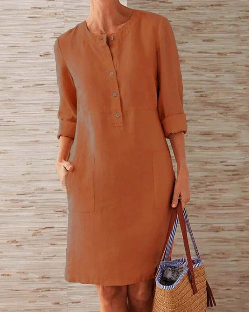 Elegantes Sommerkleid mit Knopfleiste – Allegra