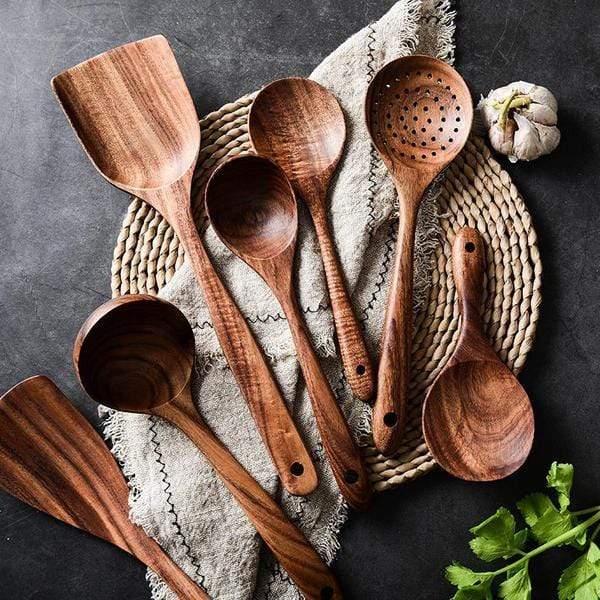 Natural Wooden Kitchen Utensils - RustiCook