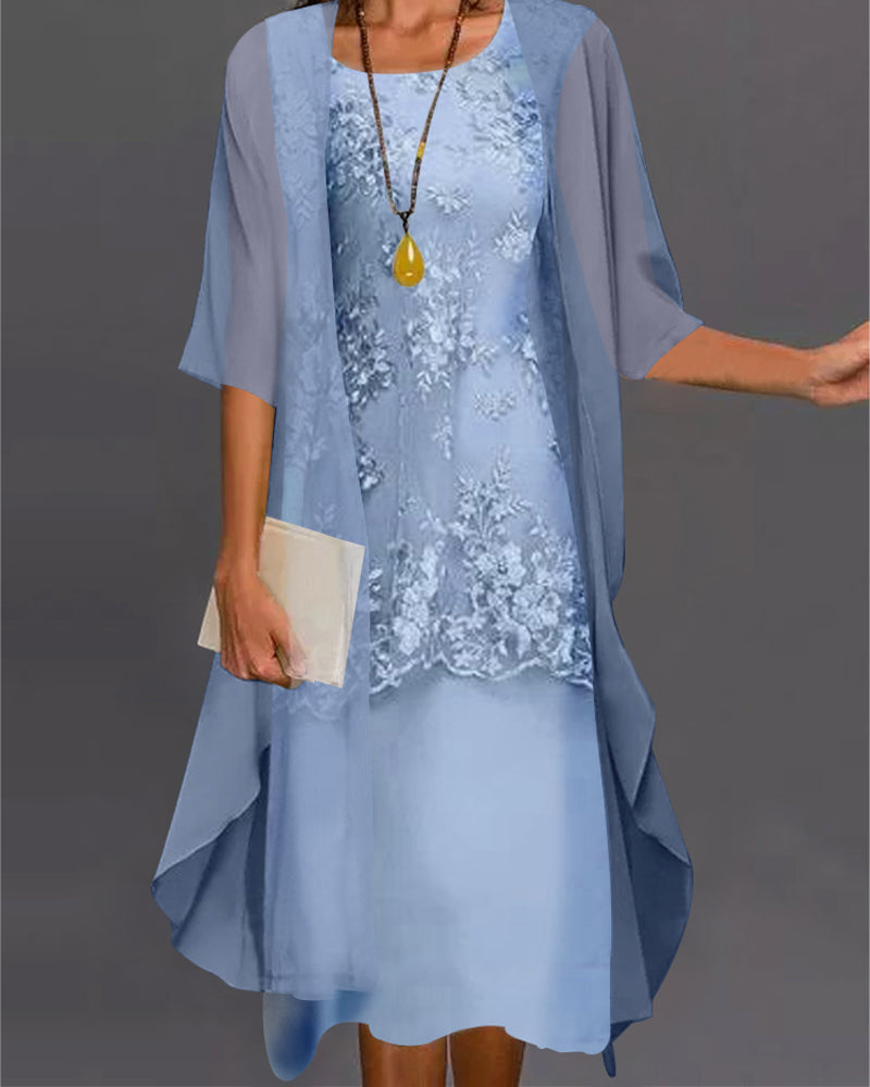 Elegantes Zweiteiliges Chiffonkleid – Viviana