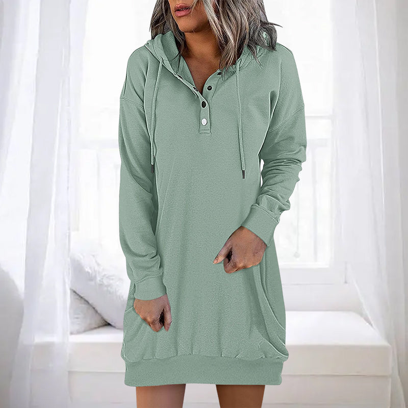 Minimalistische Long Damen Hoodie – Valeria
