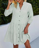 Leichte Sommerkleid Damen aus Baumwolle mit V-Ausschnitt – Nayana