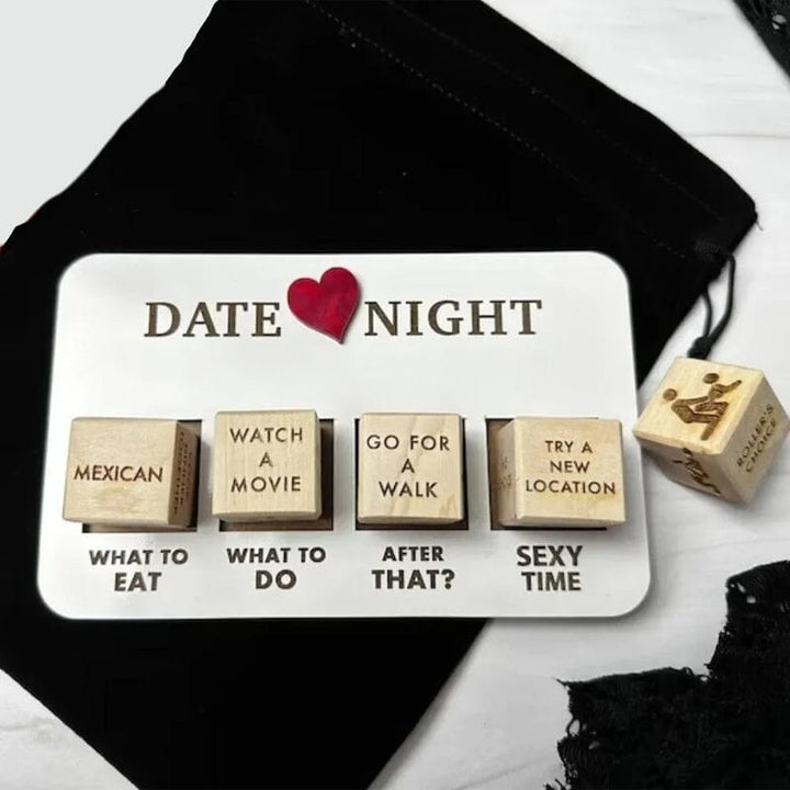 Luxurious Wooden Date Night Cube Set – Creative and Exciting Date Ideas – Surprise Game