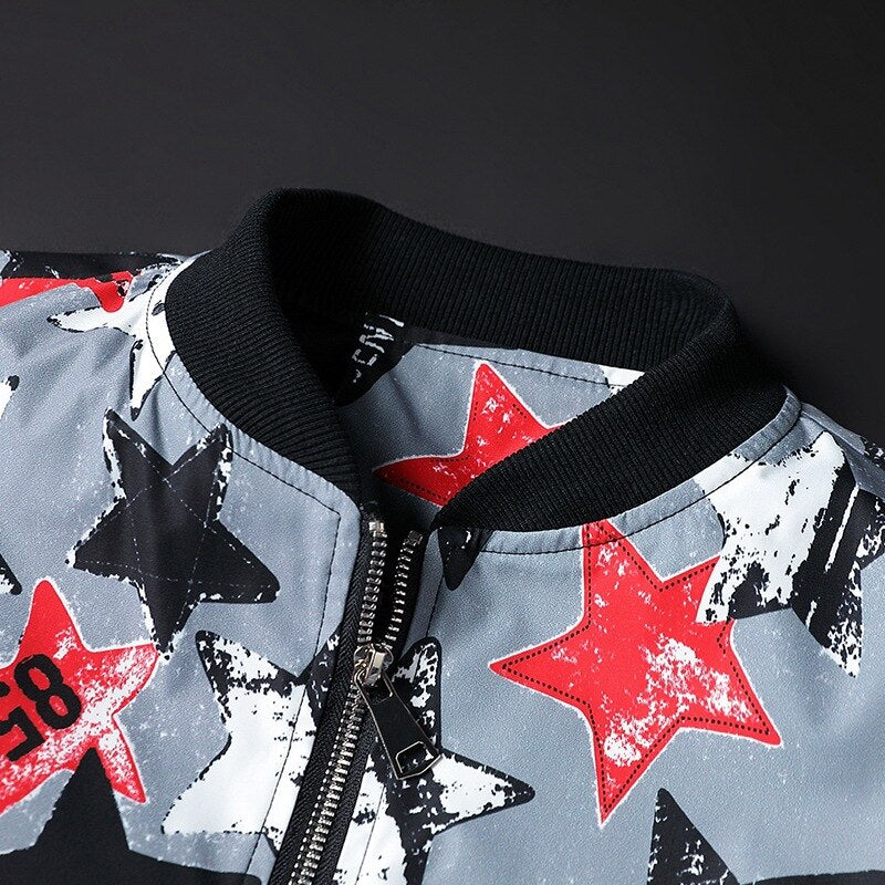 Abstract Bedruckte Herren-Bomberjacke - Enzo