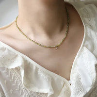 Olivgrüne Zirkonia-Kette – Celeste