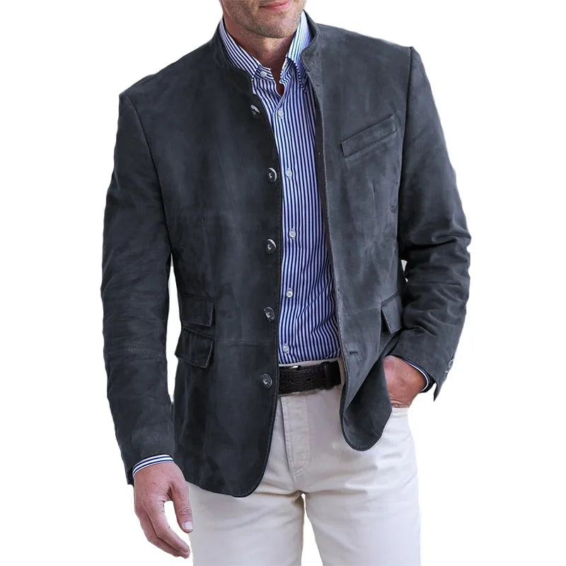 Klassische Button-Down-Jacke für Herren – Magnus